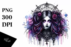 Vibrant Gothic Girl, Transparent PNG Product Image 1