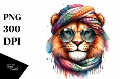 Colorful Baby Lion Portrait | Clipart Product Image 3