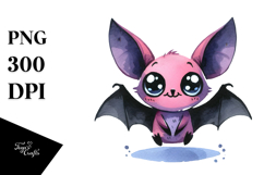 Funny Bat Summer Sticker Clipart Product Image 1