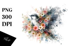 Vibrant Bird Painting, High-Res PNG Product Image 1