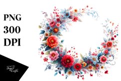 Vibrant Floral Frame | Clipart Product Image 3