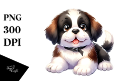 Baby Cartoon Saint Bernard PNG Product Image 1
