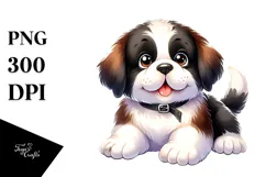 Baby Cartoon Saint Bernard PNG Product Image 1