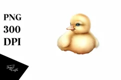 High Baby Duck with Santa Hat PNG Product Image 1