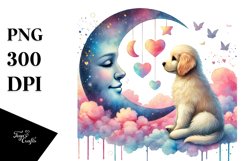 Adorned Dog Moon PNG Product Image 1