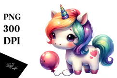 Simple Drawing Cute Baby Unicorn Pumpkin | Sublimation | Product Image 1