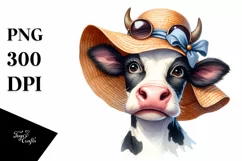 Cow Sun Bored Goofy Sublimation Clipart Product Image 3