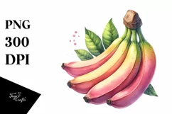 Watercolor Banana Sticker Clipart Product Image 3
