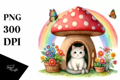Colorful Mushroom Rainbow Bird | Sublimation Clipart Product Image 3