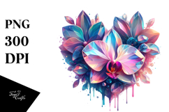 Abstract Glossy Orchid Heart Product Image 1