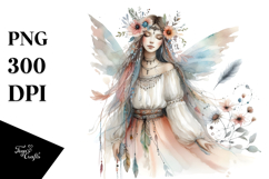 Washed Boho Fairy PNG Product Image 1