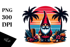 Retro Tropical Gnome Sunset, 20 oz Tumbler Product Image 1