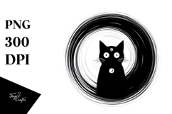 Funny Black Cat PNG Product Image 1