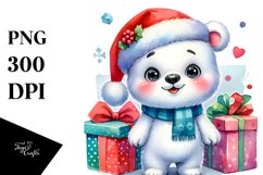 Expressive Baby Polar Bear, Vibrant PNG Product Image 3