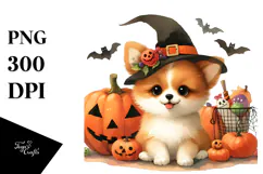 Colorful Dog Baby Halloween | Sublimation Clipart Product Image 1