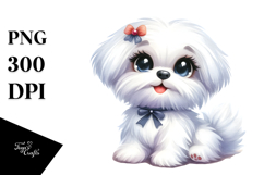 Cute Cartoon Maltese PNG Product Image 1