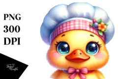 Vibrant Smiling Baby Duck PNG Product Image 1