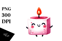 Funny Candle Summer Sticker Clipart Product Image 1