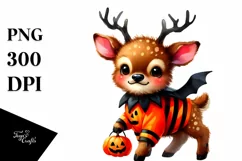 Colorful Elk Baby Halloween | Sublimation Clipart Product Image 1