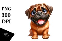 Enthusiastic Bullmastiff | Sublimation | Clipart Product Image 3