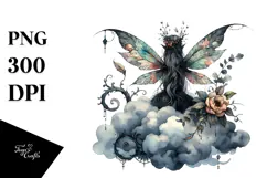 Gothic Fairy View from Back, Transparent PNG Product Image 1