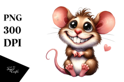 Expressive Shy Goofy Smile Mouse | Clipart Product Image 1