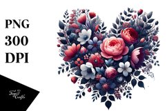 Floral Heart, Transparent PNG Product Image 1