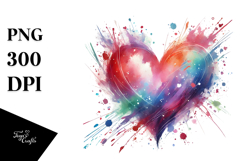 Heart Paintbrush Style PNG Product Image 1