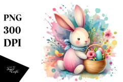 Colorful Pastel Bunny Made of Wood Product Image 1