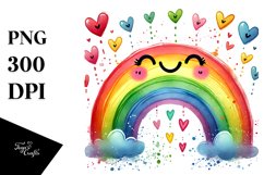 Colorful Scribbled Rainbow PNG Product Image 1