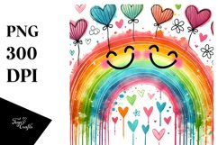 Colorful Scribbled Rainbow PNG Product Image 1
