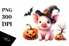 Vibrant Drawing of a Cute Baby Pig | Sublimation Clipart Product Image 3