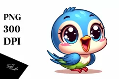 Colorful Baby Swallow Clipart Product Image 1