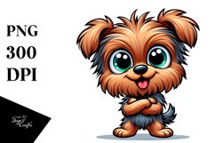 Colorful Baby Yorkshire Terrier Clipart Product Image 1