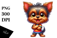 Colorful Baby Yorkshire Terrier Clipart Product Image 3