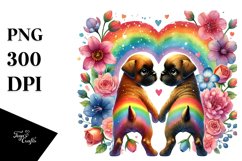 Rainbow Flower Boxer PNG Product Image 1