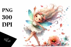 Colorful Fairy Tumbling Petals in Wind | Sublimation | Product Image 1