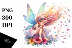Colorful Fairy Tumbling Petals in Wind | Sublimation | Product Image 3