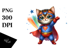 Colorful Baby Cat Hero | Clipart Product Image 1