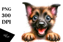 Happy Baby Malinois PNG Product Image 1