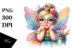 Adorable Fairy Baby in Writer&#039;s es, High-Res PNG Product Image 3