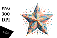 Whimsical Pastel Star, Transparent PNG Product Image 1