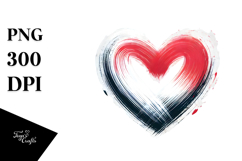 Simple Paintbrush Style Heart, PNG Product Image 1