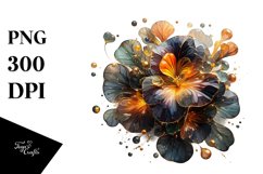 Glossy Nasturtium Watercolor Clipart Product Image 3