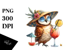 Happy Owl, Beachwear Cocktail PNG Product Image 1