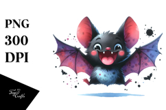 Funny Bat Summer Sticker Clipart Product Image 1