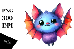 Funny Bat Summer Sticker Clipart Product Image 1
