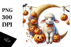 Lamb Halloween Cloud PNG Product Image 1