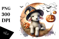 Lamb with Jacko Landerns Watercolor PNG Product Image 1