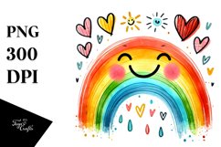 Colorful Scribbled Rainbow PNG Product Image 1